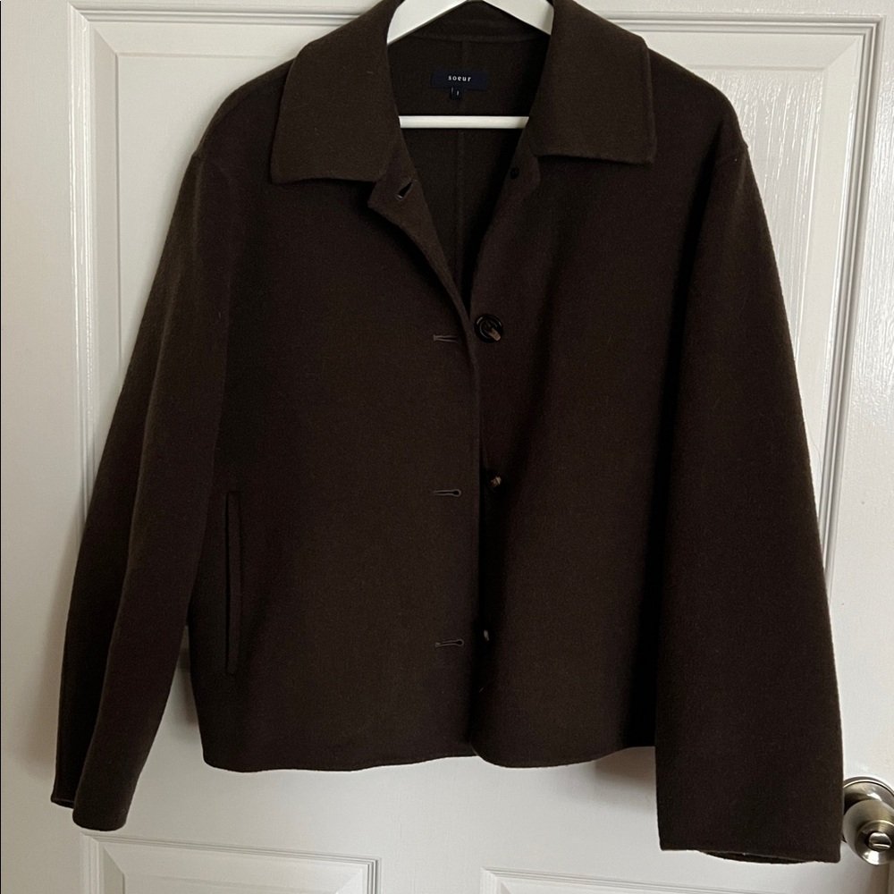 Soeur Gyoda Khaki Brown Button-Up Jacket